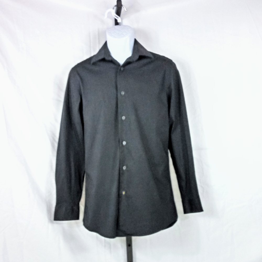 Apt. 9 Men's Black Collared Button Down Shirt